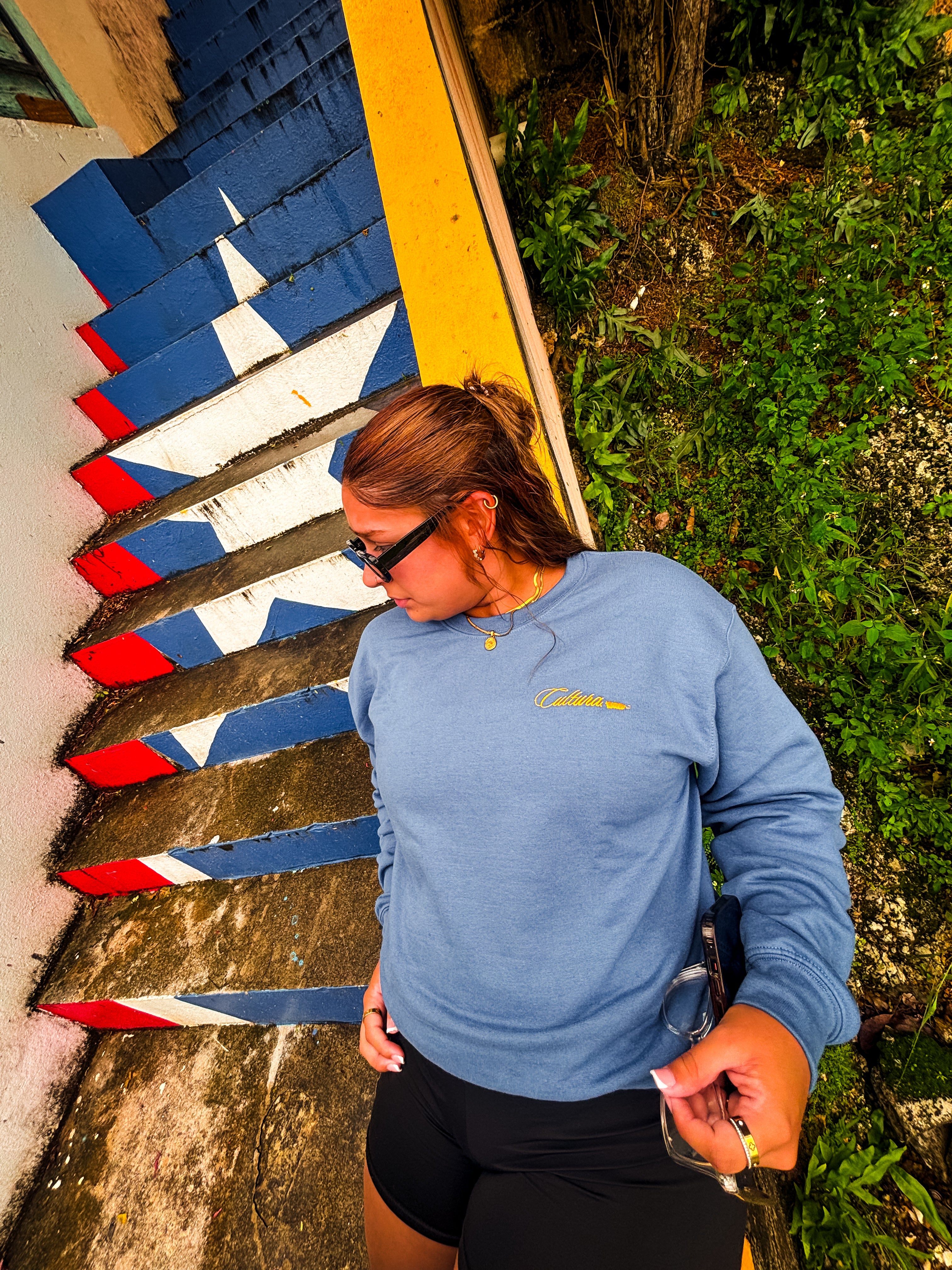 Cultura Crewneck Sweatshirt "Indigo Blue"