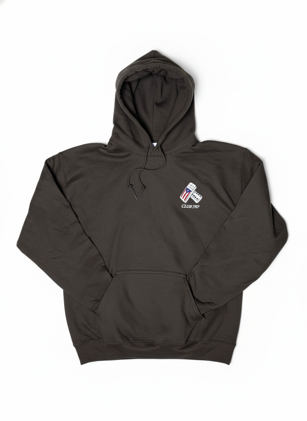 "Club 787 Domino" Hoodie "Dark Chocolate"