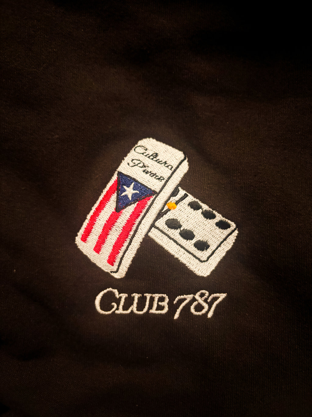 "Club 787 Domino" Hoodie "Dark Chocolate"