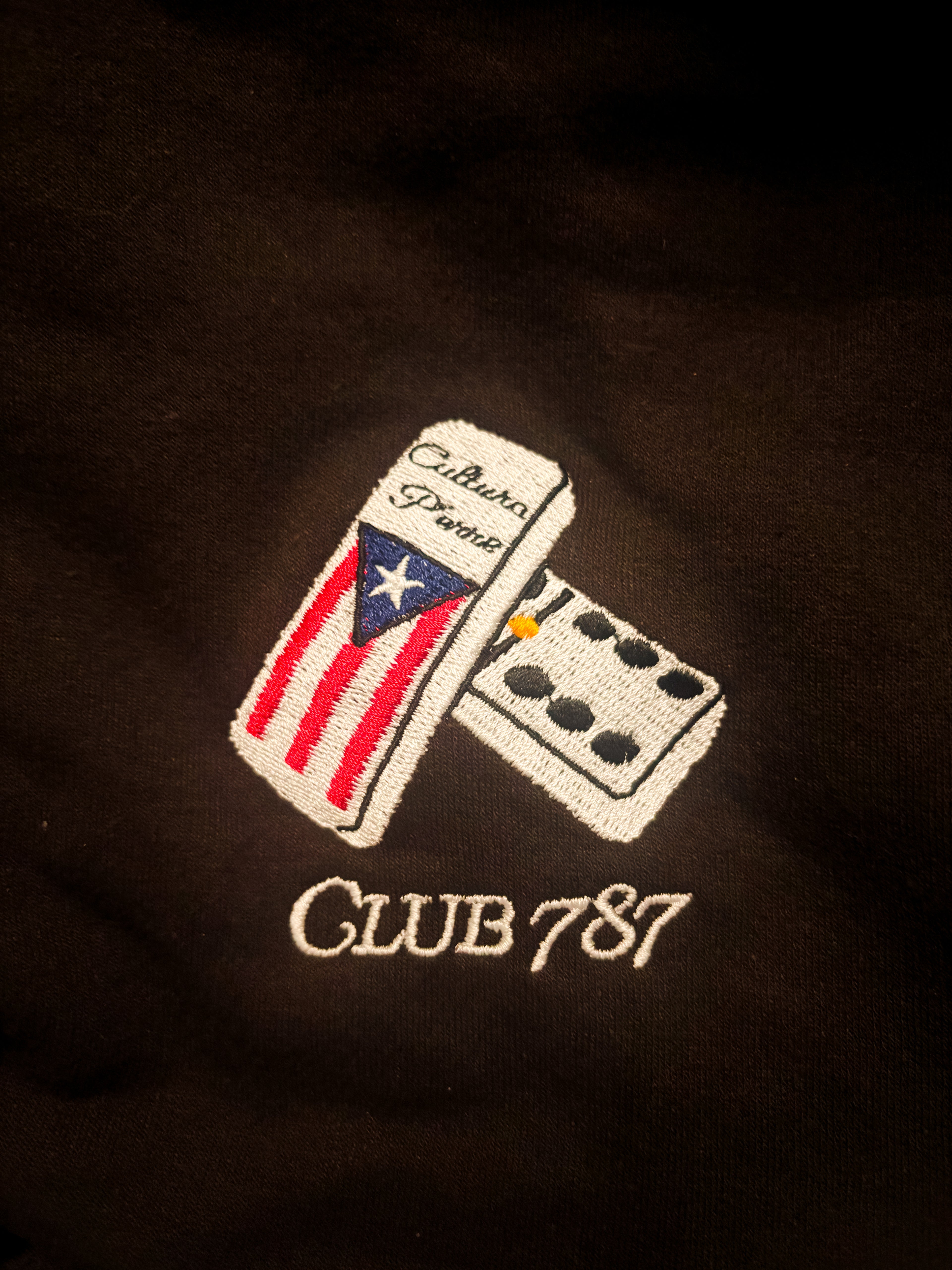 "Club 787 Domino" Hoodie "Dark Chocolate"