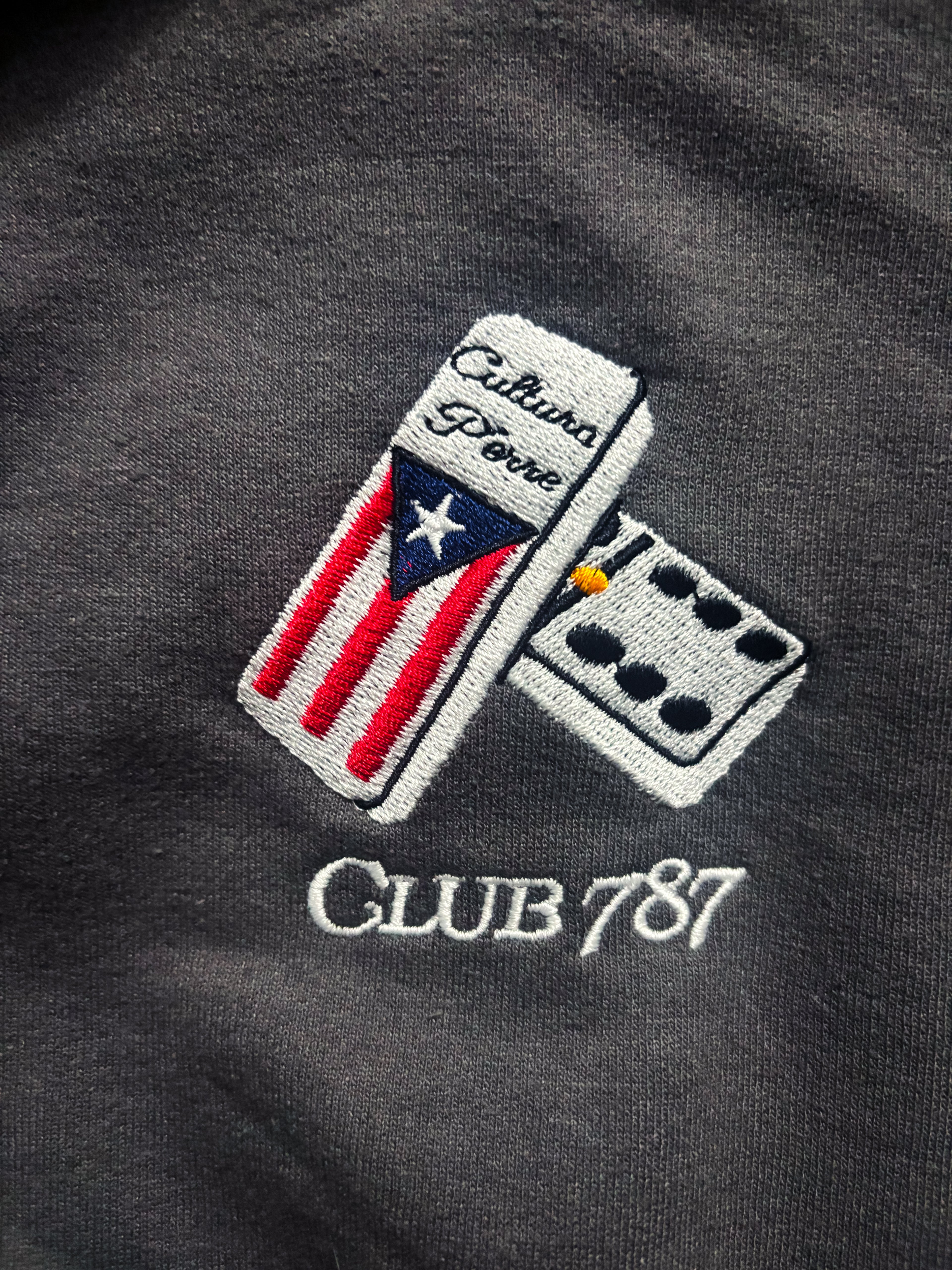 "Club 787 Domino" Hoodie "Ash Grey"
