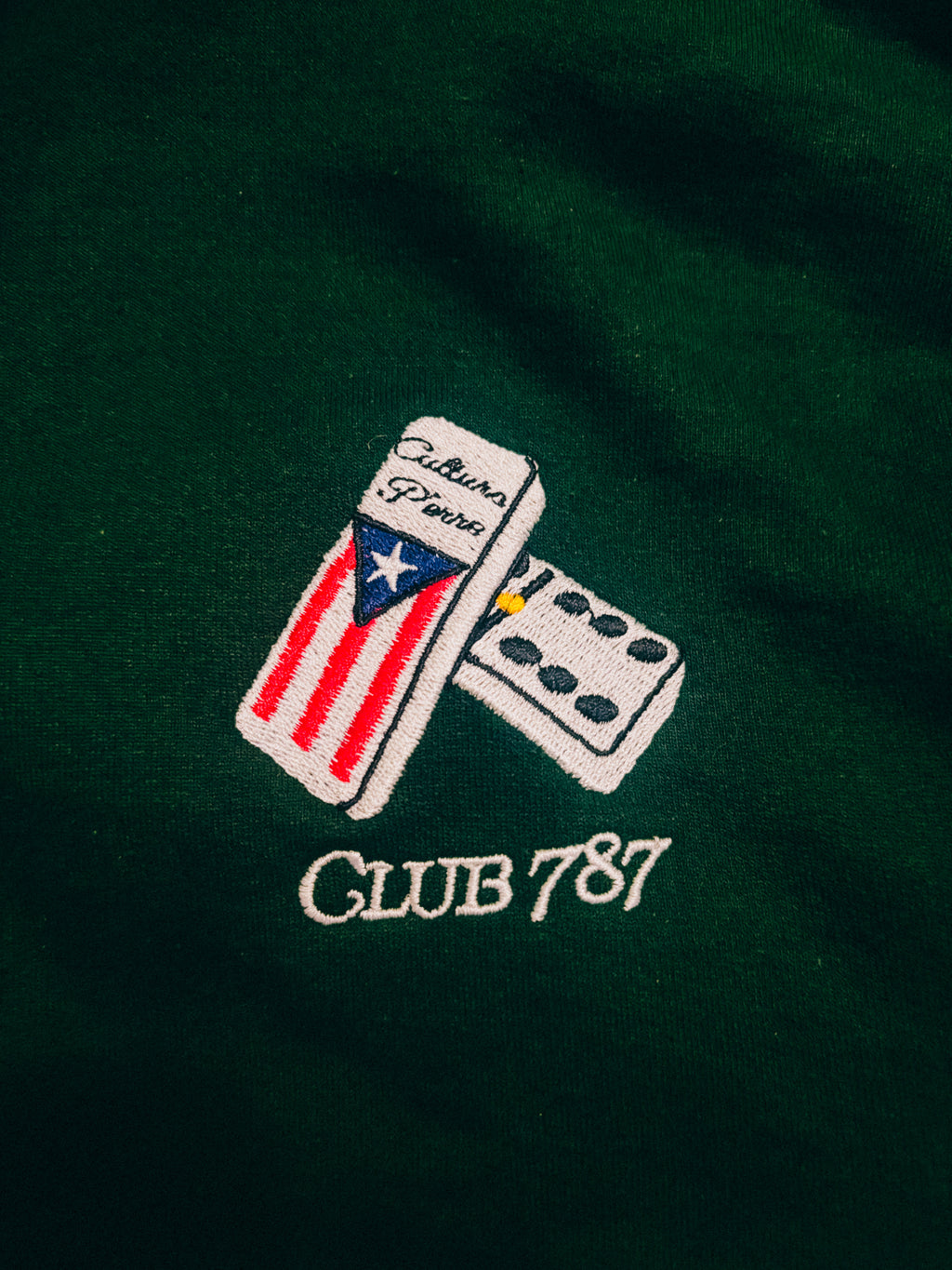 "Club 787 Domino" Hoodie "Forest Green"