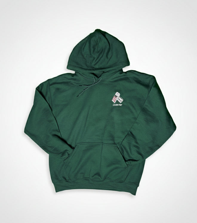 "Club 787 Domino" Hoodie "Forest Green"