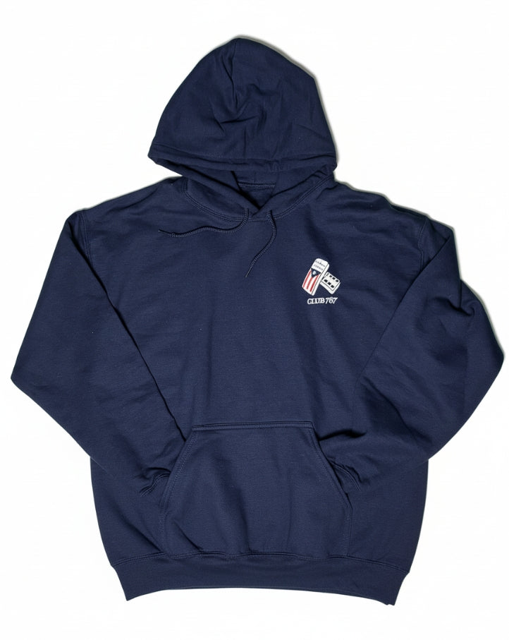 "Club 787 Domino" Hoodie "Navy Blue"